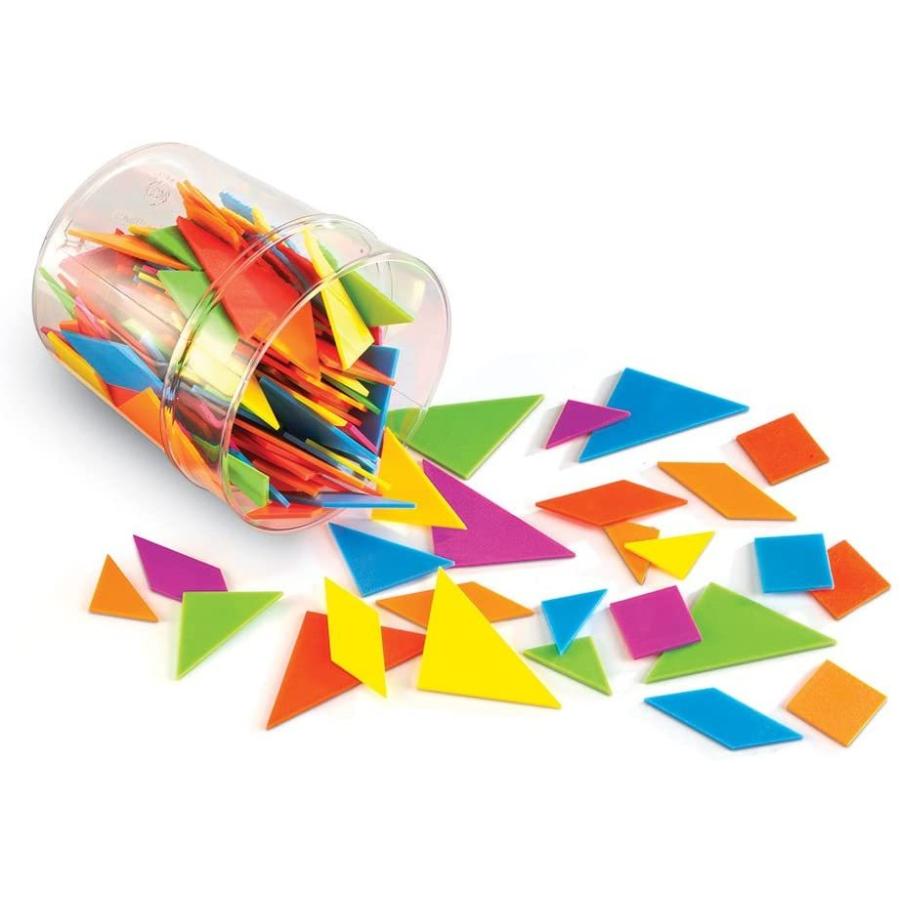 知育玩具 パズル ブロック LER3554 Learning Resources Brights! Tangrams Class Pack， Shape Recognition