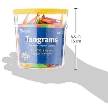 知育玩具 パズル ブロック LER3554 Learning Resources Brights! Tangrams Class Pack， Shape Recognition