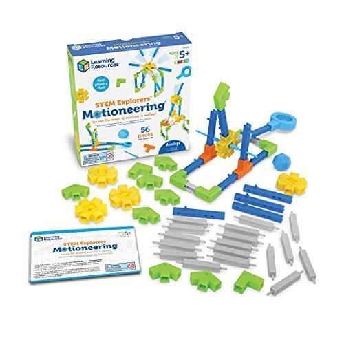 知育玩具 パズル ブロック LER9308 Learning Resources STEM Explorers Motioneering - 56 Pieces， Ages 5