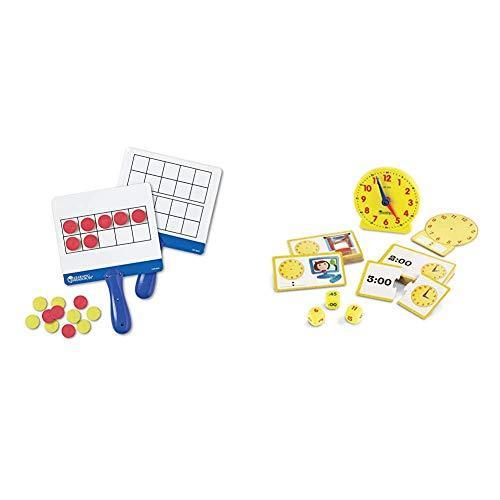 知育玩具 パズル ブロック Learning Resources Magnetic Ten-Frame Answer Boards (Set of 4) and 100 Cou