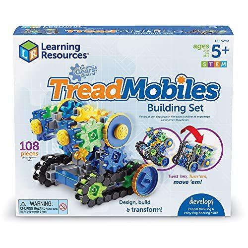 知育玩具 パズル ブロック LER9240 Learning Resources Gears! Gears! Gears! Treadmobiles Building Set，
