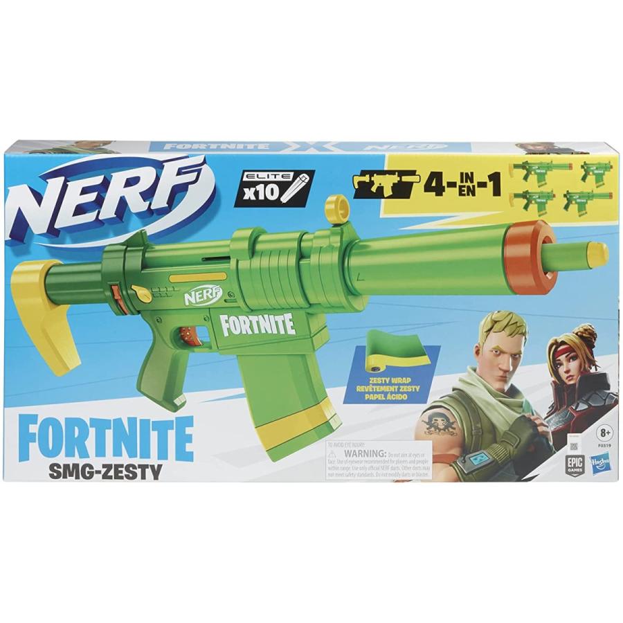 【希少品】 ナーフ FORTNITE アメリカ F0319 NERF Fortnite SMG-Zesty Elite Dart Blaster - Removable Stock and Barrel， 【J1996720809】(10860円)