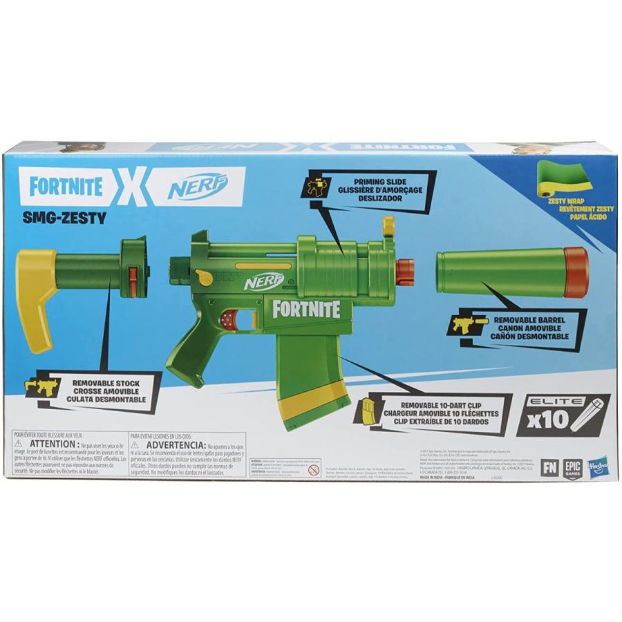 【希少品】 ナーフ FORTNITE アメリカ F0319 NERF Fortnite SMG-Zesty Elite Dart Blaster - Removable Stock and Barrel， 【J1996720809】(10860円)