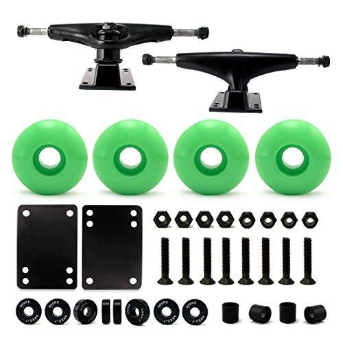 ウィール タイヤ スケボー 123 VJ 5.0 Skateboard Trucks (Black), Skateboard Wheels 52mm, Skateboard B