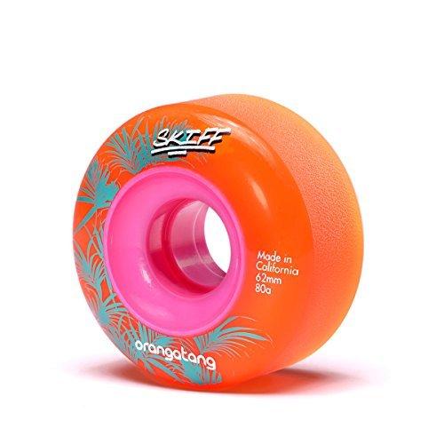 ウィール タイヤ スケボー Orangatang Skiff 62 mm 80a All-Terrain Skateboard Wheels (Orange， Set of 4