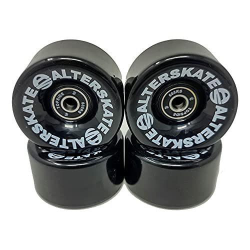 ウィール タイヤ スケボー Alterskate Skateboard Cruiser Wheels 65mm 78a with Bearings (Black)