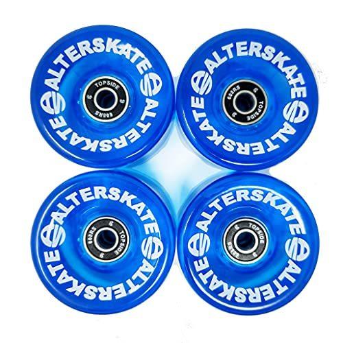 ウィール タイヤ スケボー Alterskate Skateboard Cruiser Wheels 65mm 78a with Bearings (Translucent B