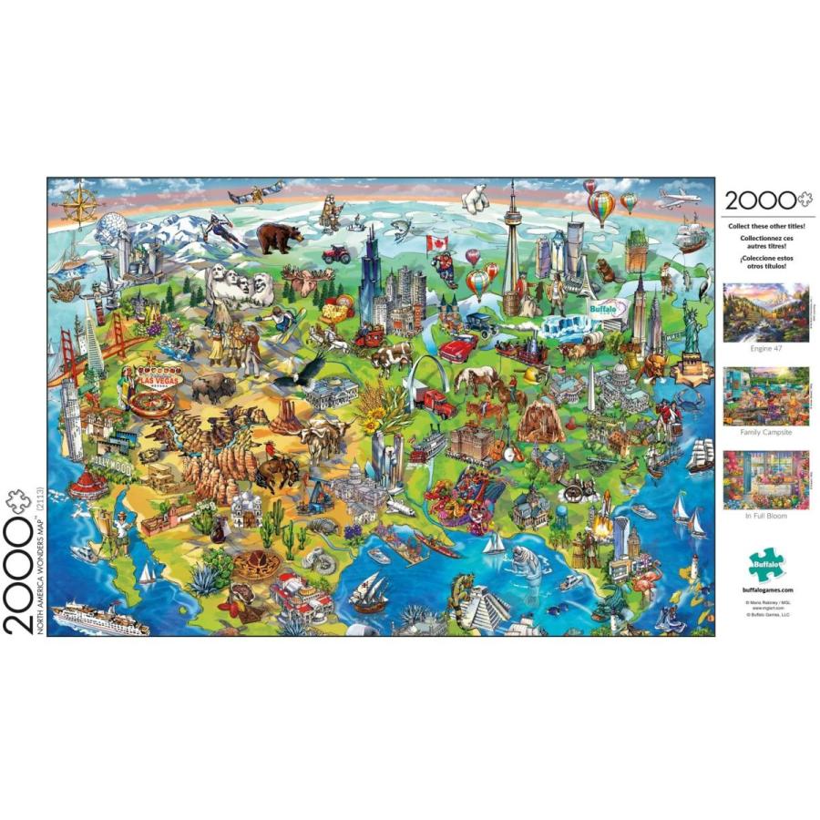 ジグソーパズル 海外製 アメリカ 2113 Buffalo Games - North America Wonders - 2000 Piece Jigsaw Pu_4