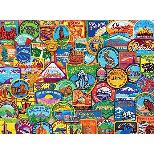 ジグソーパズル 海外製 アメリカ 1444 Buffalo Games - National Park Patches - Lewis T. Johnson - 1