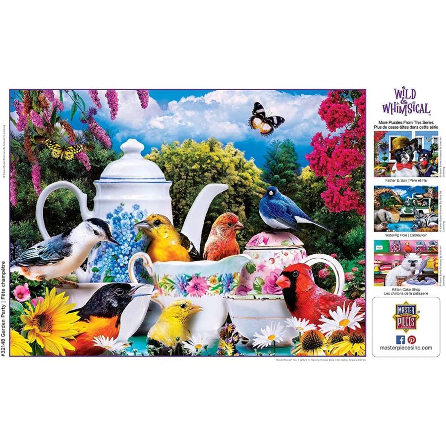 ジグソーパズル 海外製 アメリカ 32148 Masterpieces 300 Piece EZ Grip Jigsaw Puzzle - Garden Party_4