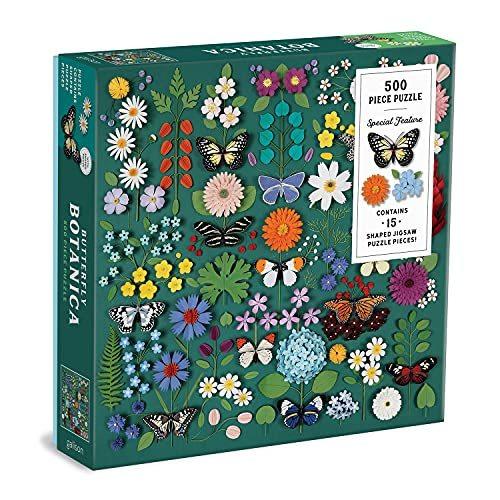 ジグソーパズル 海外製 アメリカ 9780735369702 Galison Butterfly Botanica Puzzle， 500 Pieces， 20