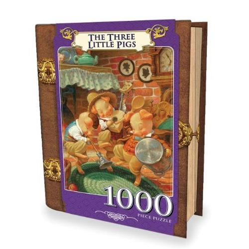 ジグソーパズル 海外製 アメリカ 71144 MasterPieces Three Little Pigs Book Box Jigsaw Puzzle, Art