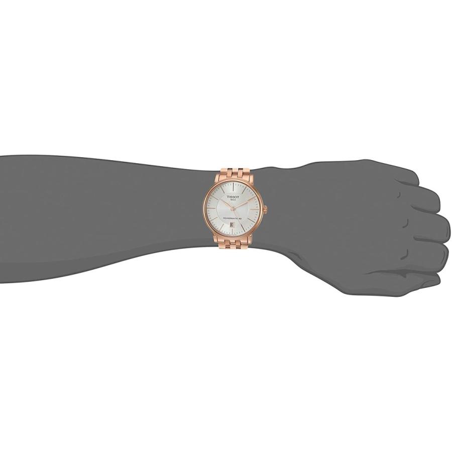 腕時計 ティソ メンズ T1224073303100 Tissot mens Carson Stainless Steel Dress Watch Rose Gold T1224073の画像