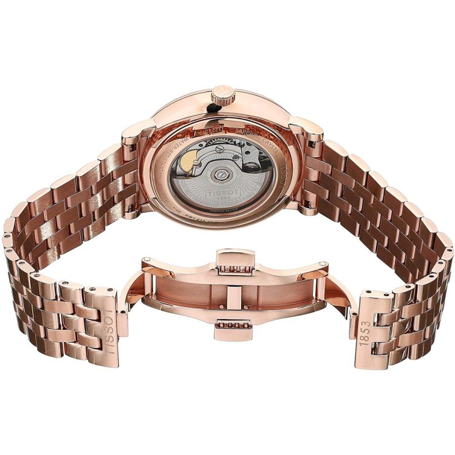 腕時計 ティソ メンズ T1224073303100 Tissot mens Carson Stainless Steel Dress Watch Rose Gold T1224073の画像