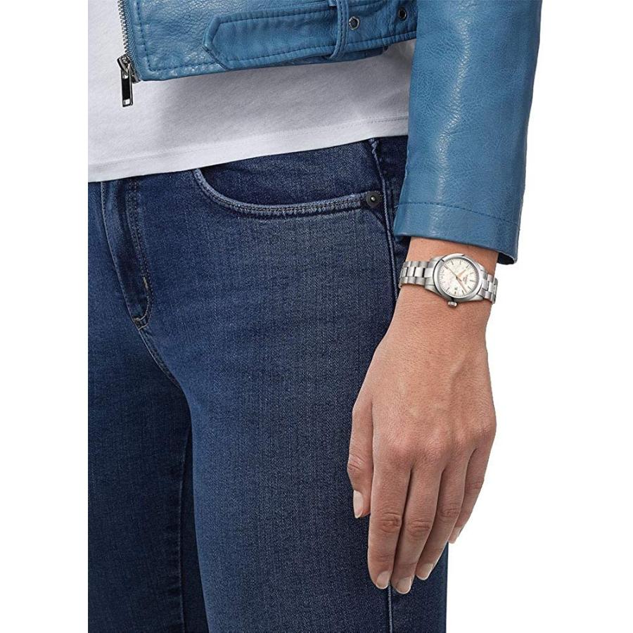 腕時計 ティソ レディース T1320101111100 Tissot womens T-My Lady Stainless Steel Dress Watch White Tの画像