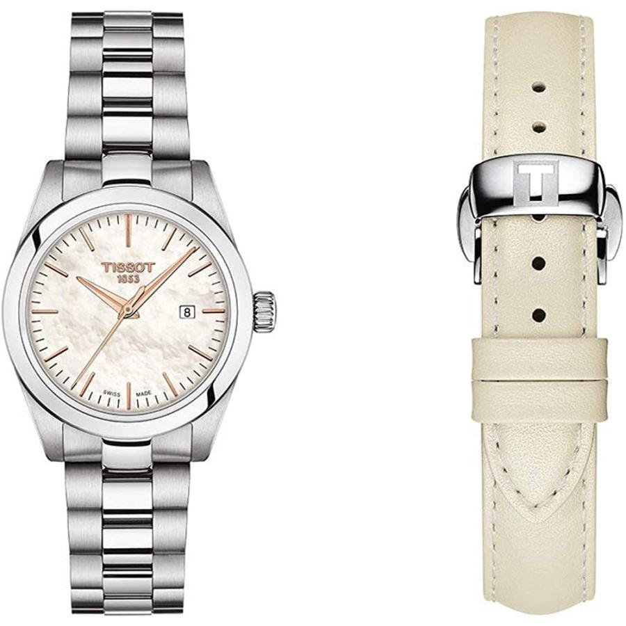 腕時計 ティソ レディース T1320101111100 Tissot womens T-My Lady Stainless Steel Dress Watch White Tの画像