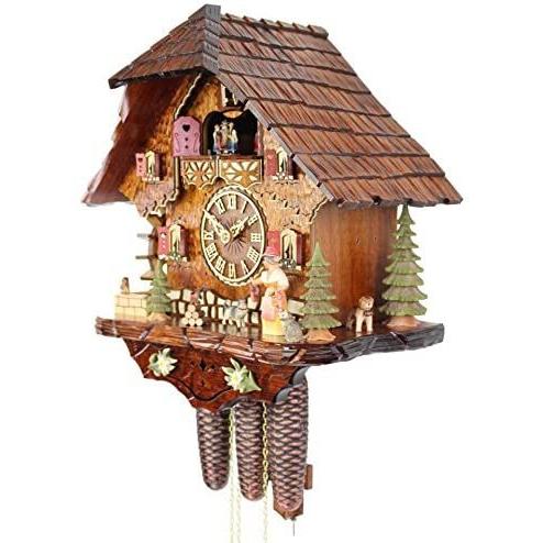 カッコー時計 インテリア 壁掛け時計 AH 819/1 8TMT HerrZeit by Adolf Herr Cuckoo Clock - Black F_1