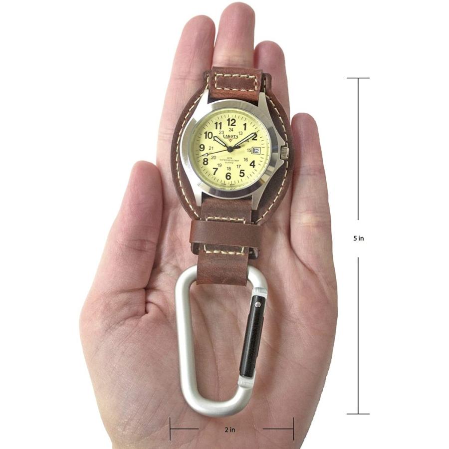Amazon | Dakota [ダコタ] 懐中時計 カラビナ ウォッチ レザー 防水
