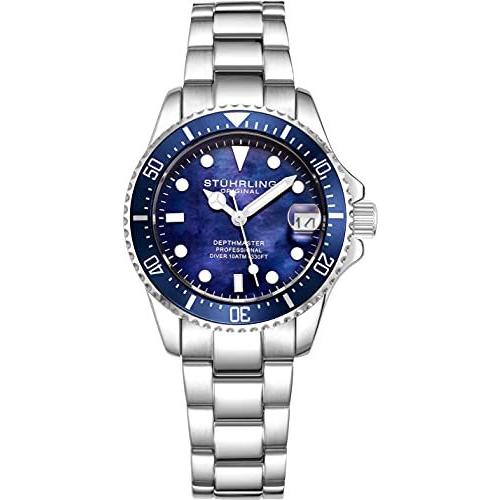 腕時計 ストゥーリングオリジナル レディース 3950L Stuhrling Women's Dive Watch with Stainle