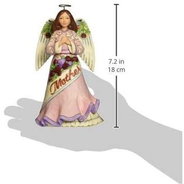 エネスコ Enesco 置物 インテリア 4047057 Enesco Jim Shore Heartwood Creek Mother Angel Figurine， 7"_1