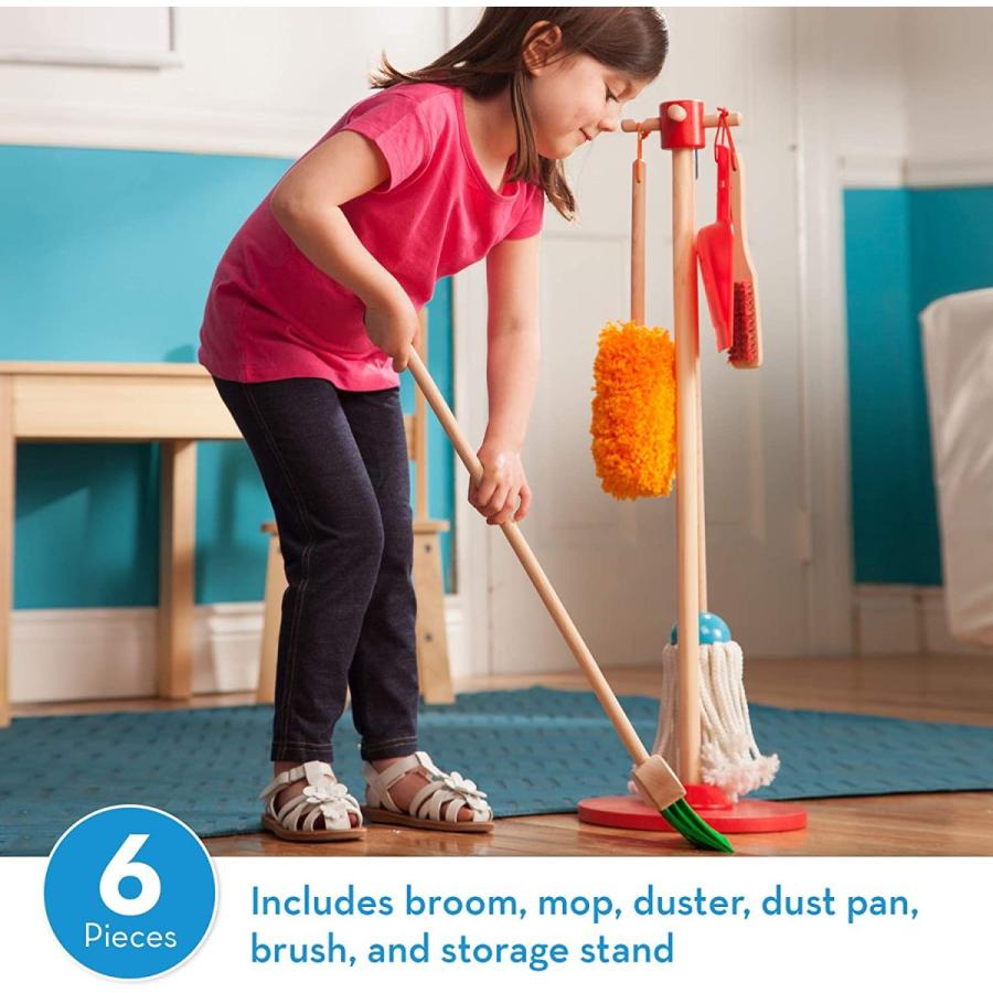 メリッサ&ダグ おもちゃ 知育玩具 8600 Melissa & Doug Dust! Sweep! Mop! 6-Piece Pretend Play Set_1