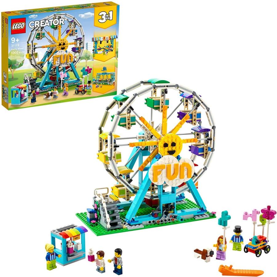 レゴ クリエイター 6333086 LEGO Creator 3in1 Ferris Wheel 31119 Building Kit with Rebuildable Toy Bumpe