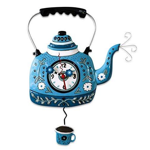 壁掛け時計 振り子時計 インテリア P2052 Allen Designs Kettle Blue