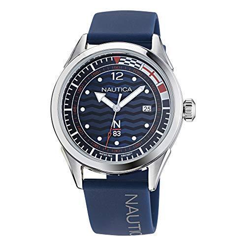 最高級のスーパー ノーティカ 腕時計 メンズ an Grey/Blue/Blue Set Box Bay Hannay NAPHBF012 Men's N83 Nautica NAPHBF012 腕時計
