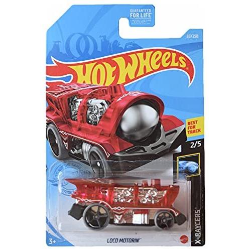 ホットウィール マテル ミニカー L2593 Hot Wheels Loco Motorin， Red 99/250 X-Raycers， 1:64 Scale D