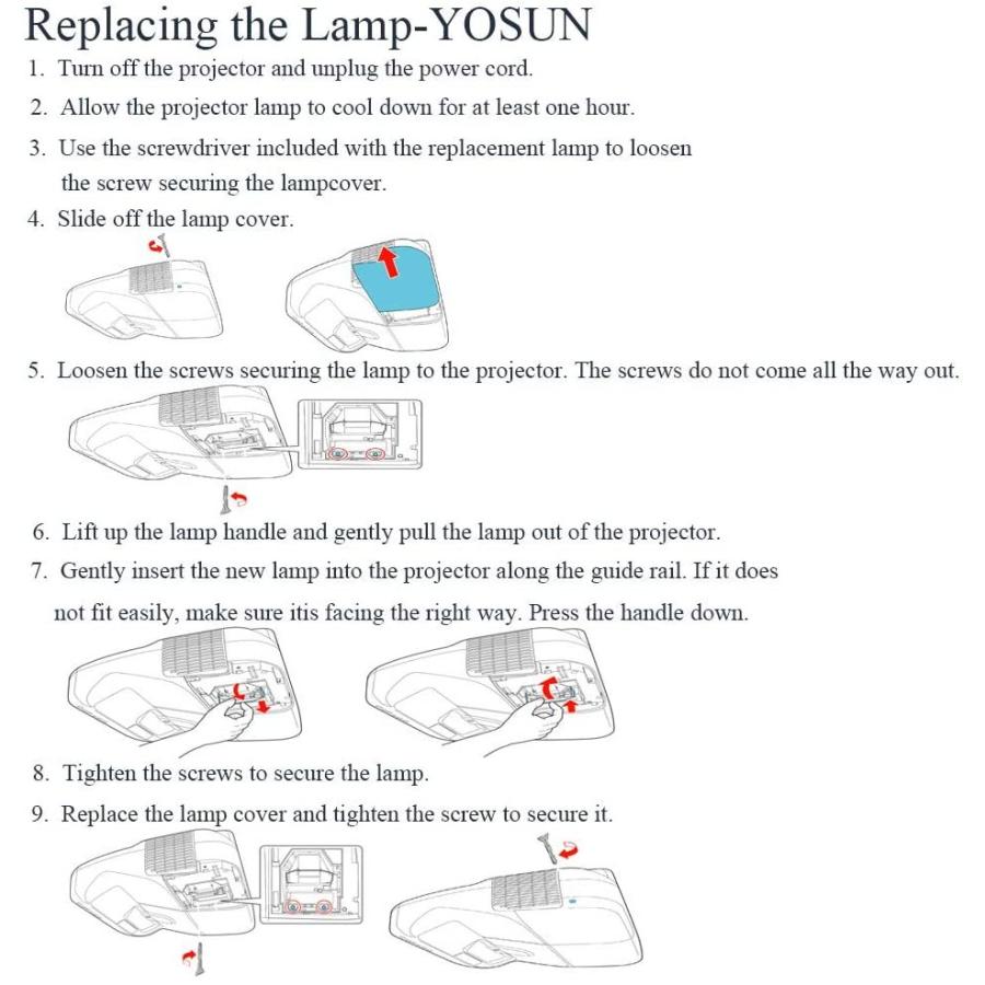 プロジェクターランプ ホームシアター テレビ V13H010L80 YOSUN V13H010L79 / V13H010L80 Projec_5