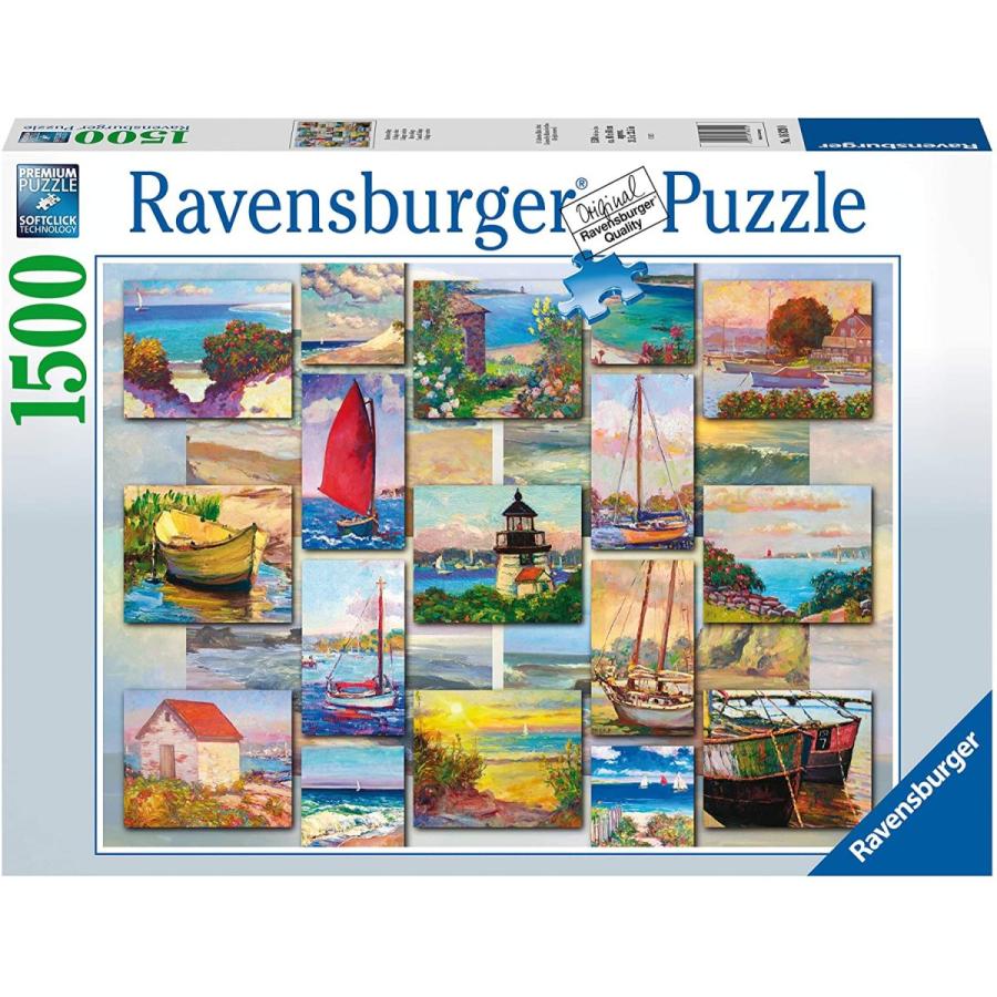 ジグソーパズル 海外製 1500ピース コースタル コラ−ジュ 約80x60センチ 絵画・アート Ravensburger