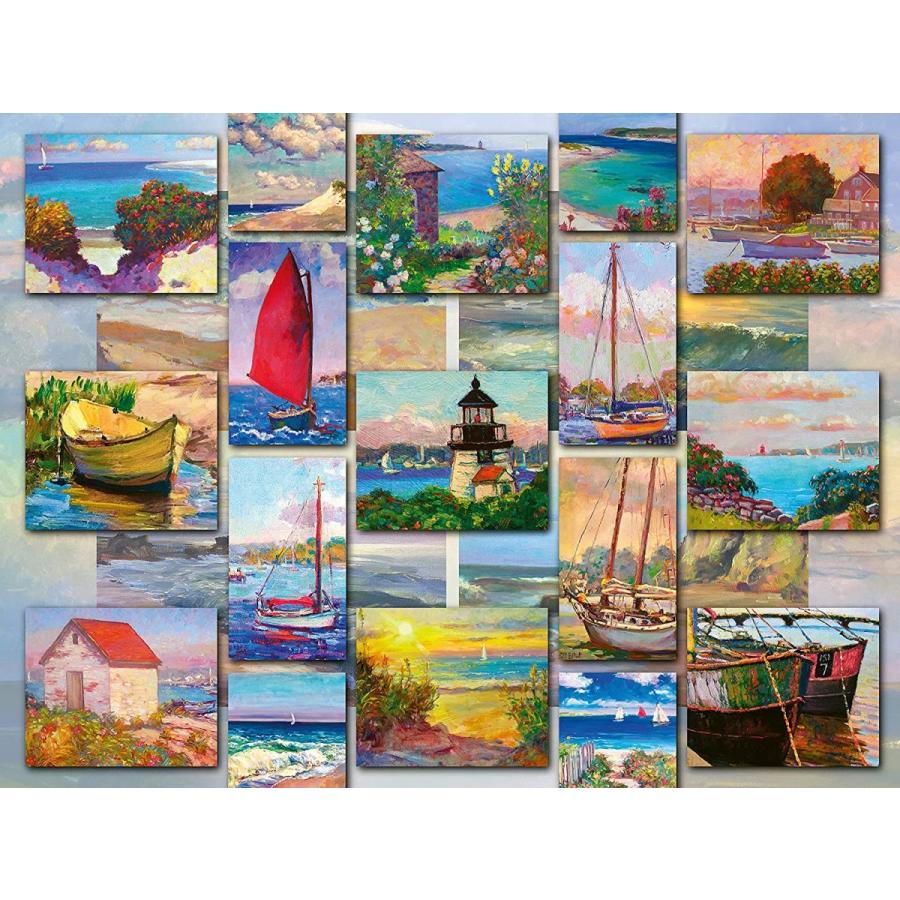 ジグソーパズル 海外製 1500ピース コースタル コラ−ジュ 約80x60センチ 絵画・アート Ravensburgerの画像