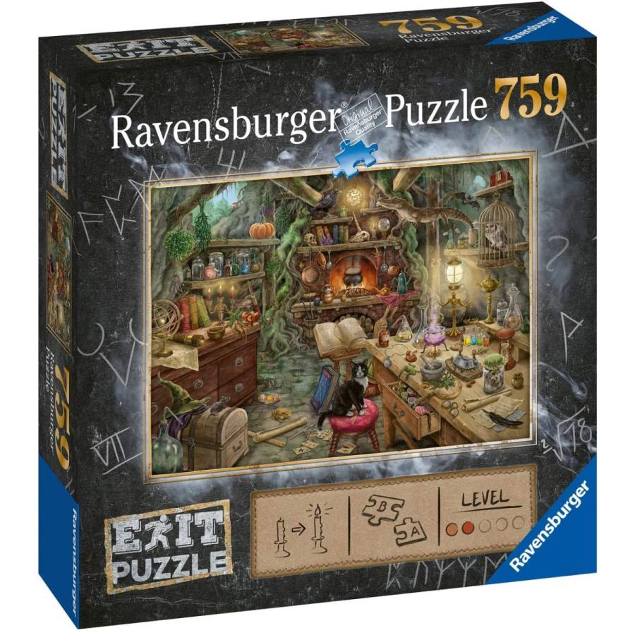 ジグソーパズル 海外製 アメリカ 19952 Ravensburger Exit Puzzle ? Witch’s Kitchen 759pc Myster_1