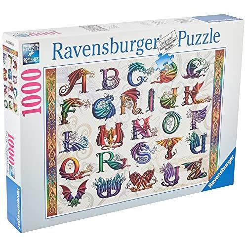 ジグソーパズル 海外製 1000ピース ドラゴンアルファベット 約70x50センチ 絵画・アート Ravensburger
