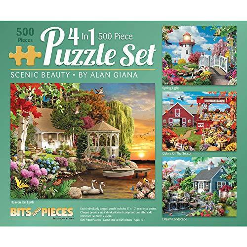 ジグソーパズル 海外製 アメリカ 45937 Bits and Pieces ? 4-in-1 Multi-Pack Large 500 Piece Jigsa