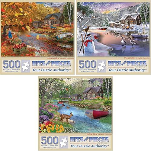 ジグソーパズル 海外製 アメリカ 48921 Bits and Pieces ? Value Set of Three Jigsaw Puzzles for A