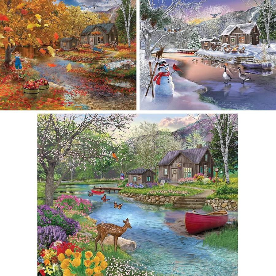 ジグソーパズル 海外製 アメリカ 48921 Bits and Pieces ? Value Set of Three Jigsaw Puzzles for A