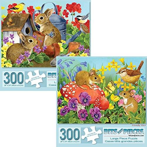 ジグソーパズル 海外製 アメリカ 48411 Bits and Pieces ? Value Set of Two Large 300 Piece Jigsaw