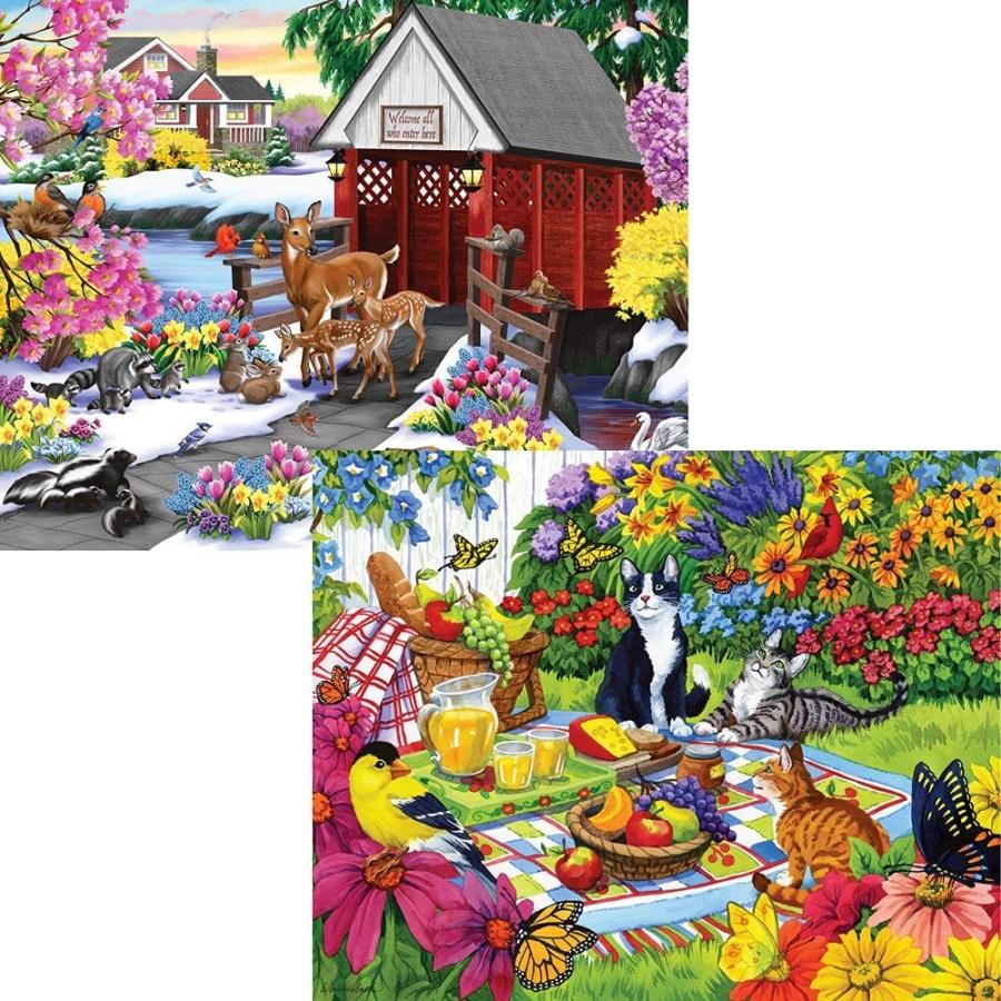 ジグソーパズル 海外製 アメリカ 47139 Bits and Pieces - 4-in-1 Multi-Pack - 1000 Piece Jigsaw Puz_3