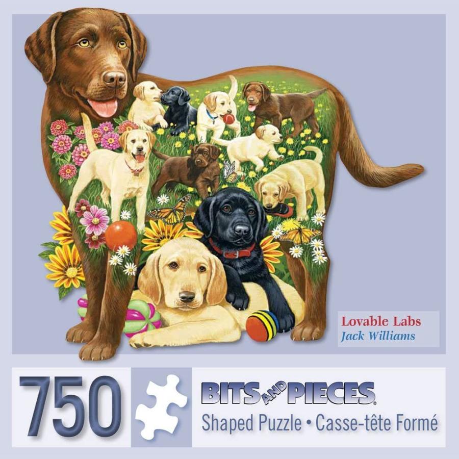 ジグソーパズル 海外製 アメリカ 49168 Bits and Pieces - 750 Piece Shaped Puzzle - Lovable Labs, L_1