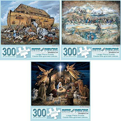 当てもの 外国で製 亜米利加 43330 Bits and Pieces - Value Set of Three - 300 Piece Jigsaw Puz パズル-ゲーム、おもちゃ