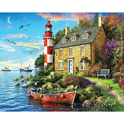 ジグソーパズル 海外製 アメリカ 33-10916 Springbok's 1000 Piece Jigsaw Puzzle The Cottage Lightho