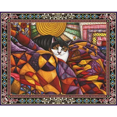 ジグソーパズル 海外製 アメリカ 33-10826 Springbok's 1000 Piece Jigsaw Puzzle Quilted Cat - Made