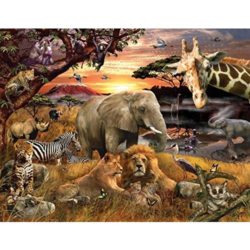 ジグソーパズル 海外製 アメリカ 33-70550 Springbok's 400 Piece Family Jigsaw Puzzle Wild Savanna