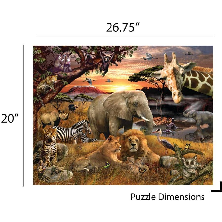 ジグソーパズル 海外製 アメリカ 33-70550 Springbok's 400 Piece Family Jigsaw Puzzle Wild Savanna_3