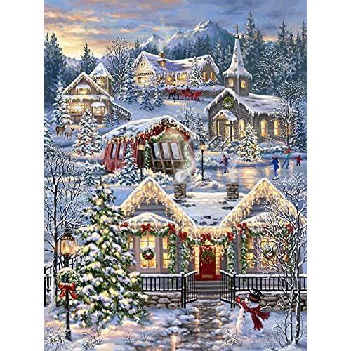当てもの 外国で製 亜米利加 34-10910 Springbok's 1000 Piece Jigsaw Puzzle Christmas Village - ジグソーパズル-ゲーム、おもちゃ-パズル