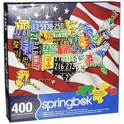 ジグソーパズル 海外製 アメリカ 33-70516 State Plates 400 Piece Family Jigsaw Puzzle