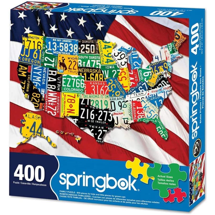 ジグソーパズル 海外製 アメリカ 33-70516 State Plates 400 Piece Family Jigsaw Puzzle_1