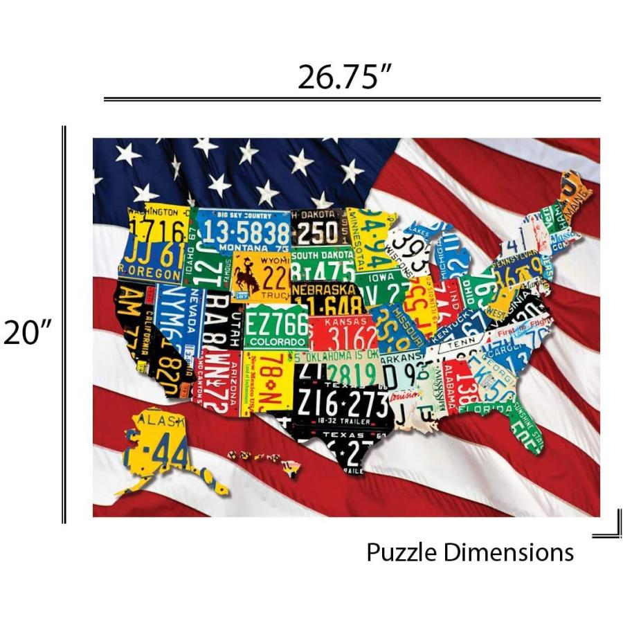 ジグソーパズル 海外製 アメリカ 33-70516 State Plates 400 Piece Family Jigsaw Puzzle_3