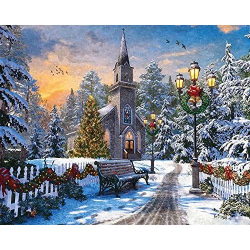 ジグソーパズル 海外製 アメリカ 34-10923 Springbok 1000 Piece Jigsaw Puzzle Holiday Church - Made